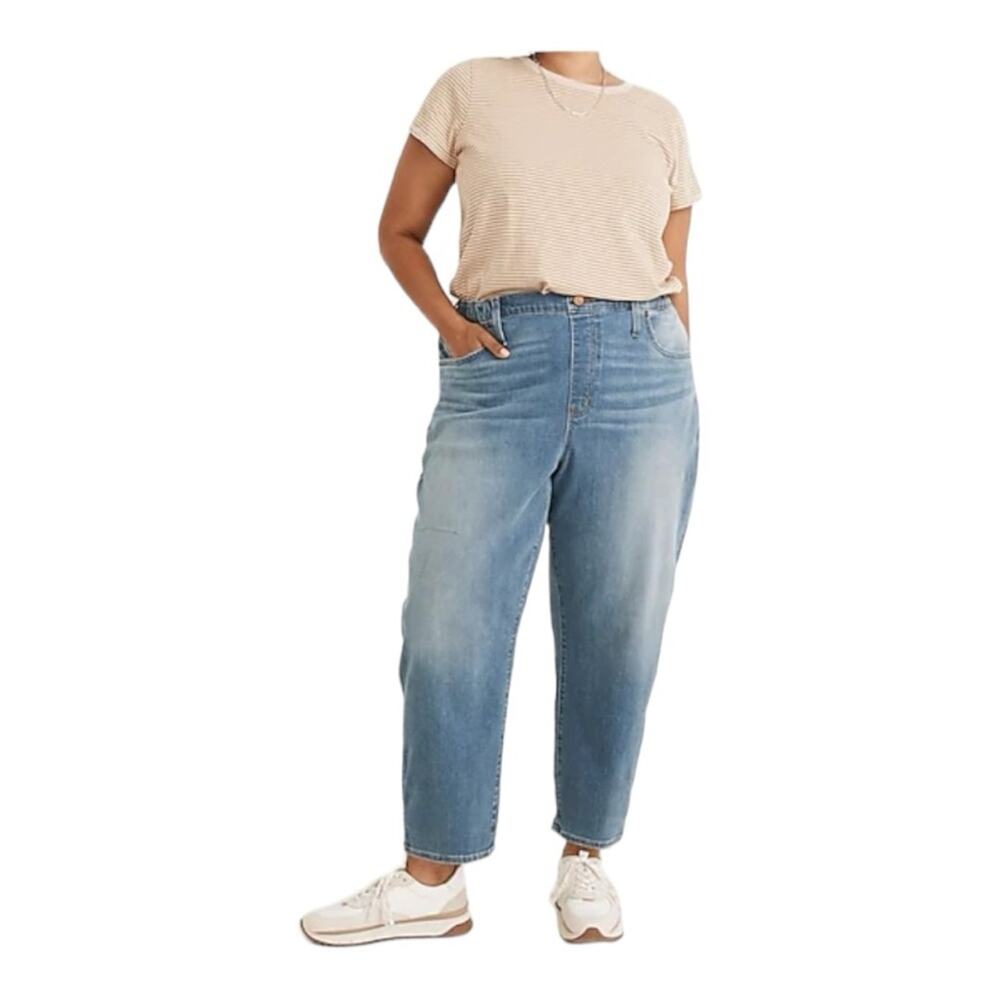 Madewell womens size 32 Pull on jeans okeefe new straight leg regular wash relax